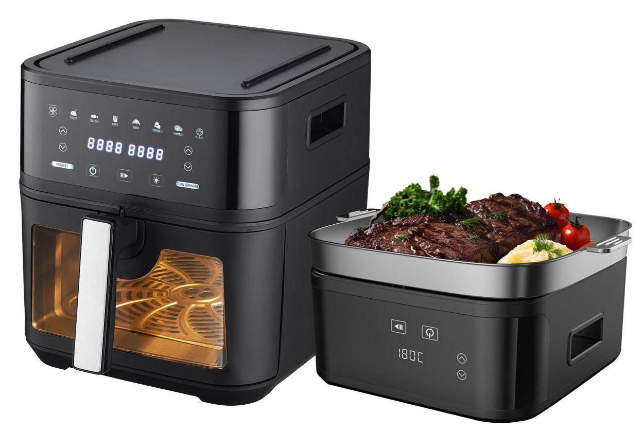8.0L Air Fryer with grill function HIC-AF-8066D(Black)